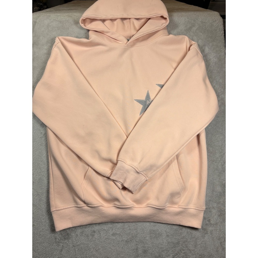 Aelfric Eden Pink Star Appliqué Oversized Hoodie Medium